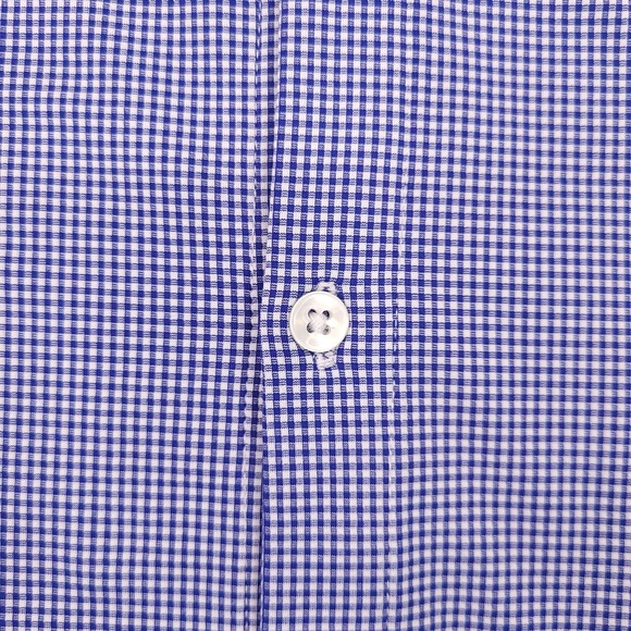 Mizzen + Main Shirt Mens XL Trim Fit Blue Gingham Plaid Spinnaker Collection USA - Picture 6 of 12